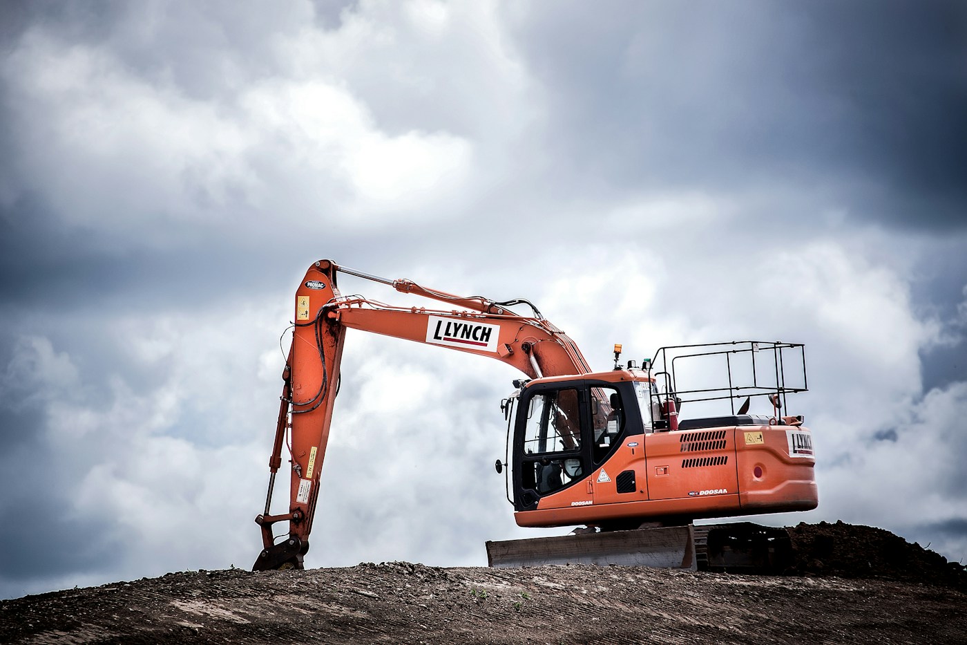 Excavator at a construction site